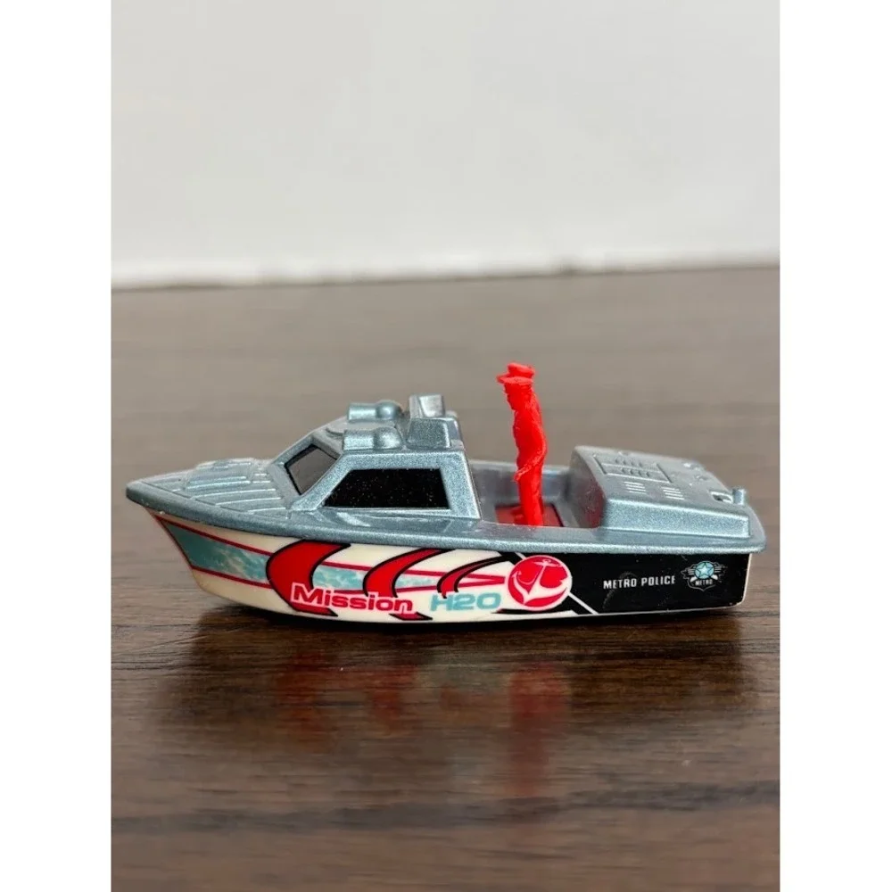Matchbox Police Launch Mission H20 Boat 1:96 Scale Diecast Metallic Blue 1976